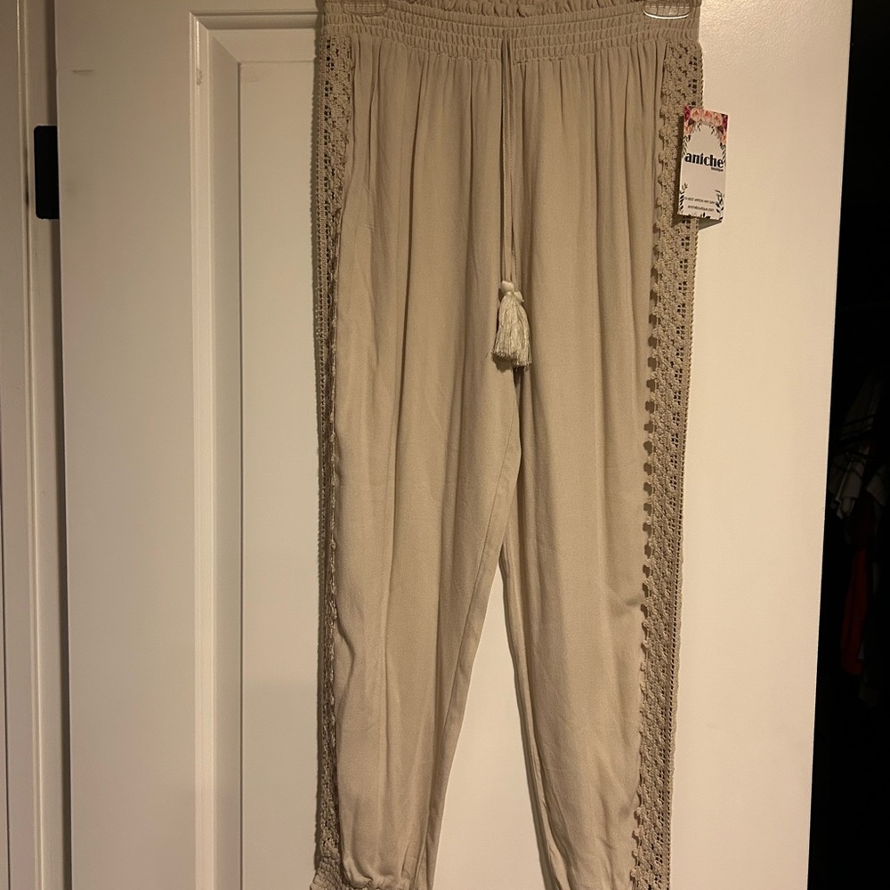 Beige Women's Trousers